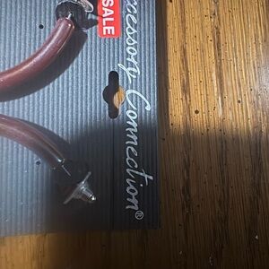 Hoop Earrings with Burgundy Resin Accents